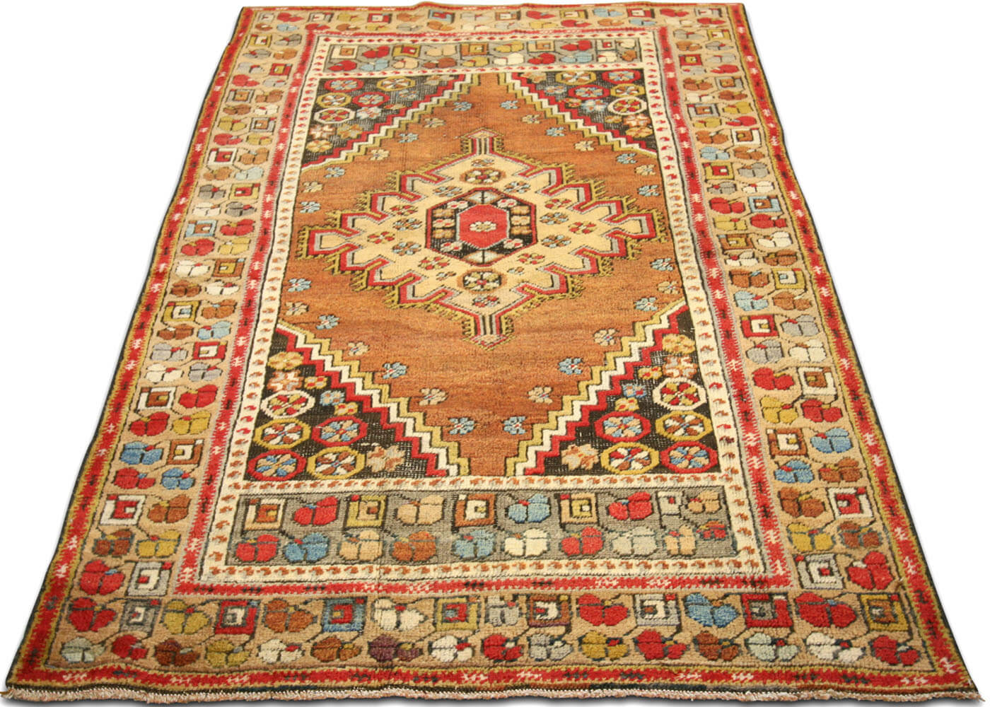 Vintage Turkish Oushak Rug - 3'11" x 6'9"