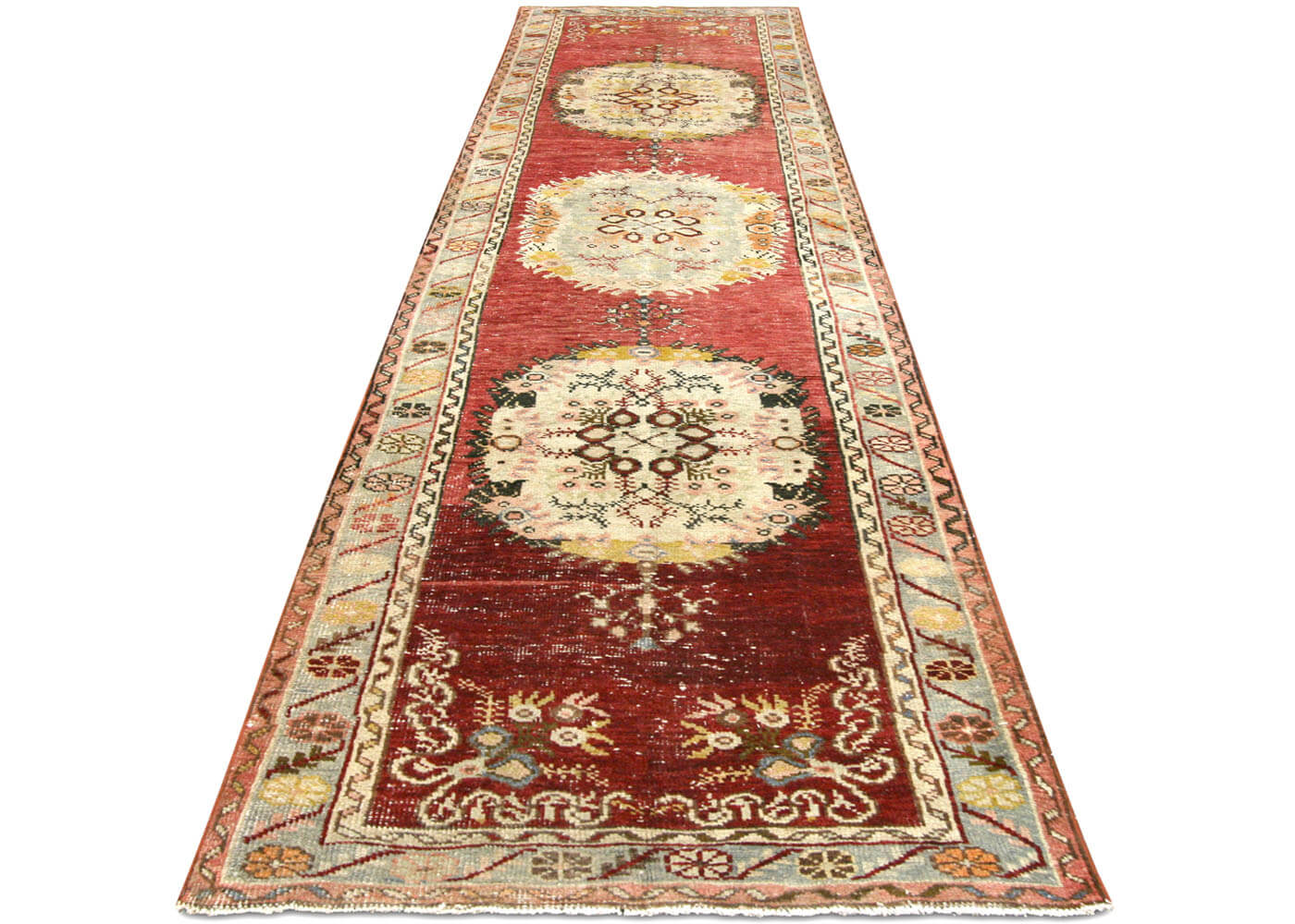 Vintage Turkish Oushak Runner - 3'2" x 11'6"