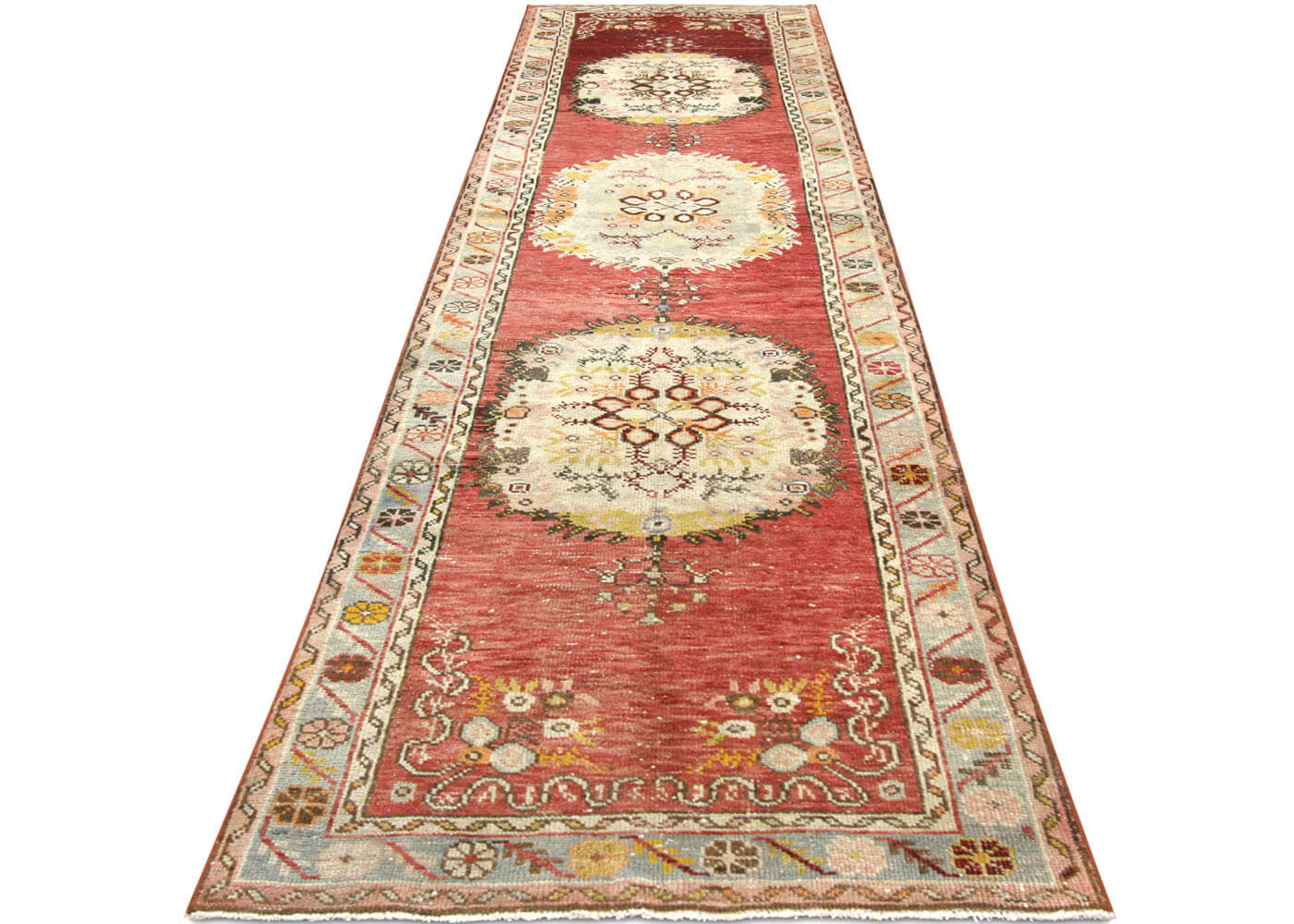 Vintage Turkish Oushak Runner - 3'2" x 11'6"