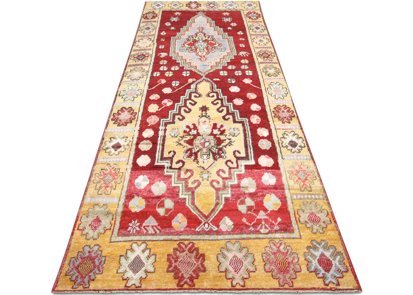 Vintage Turkish Oushak Runner - 3'6" x 10'7"