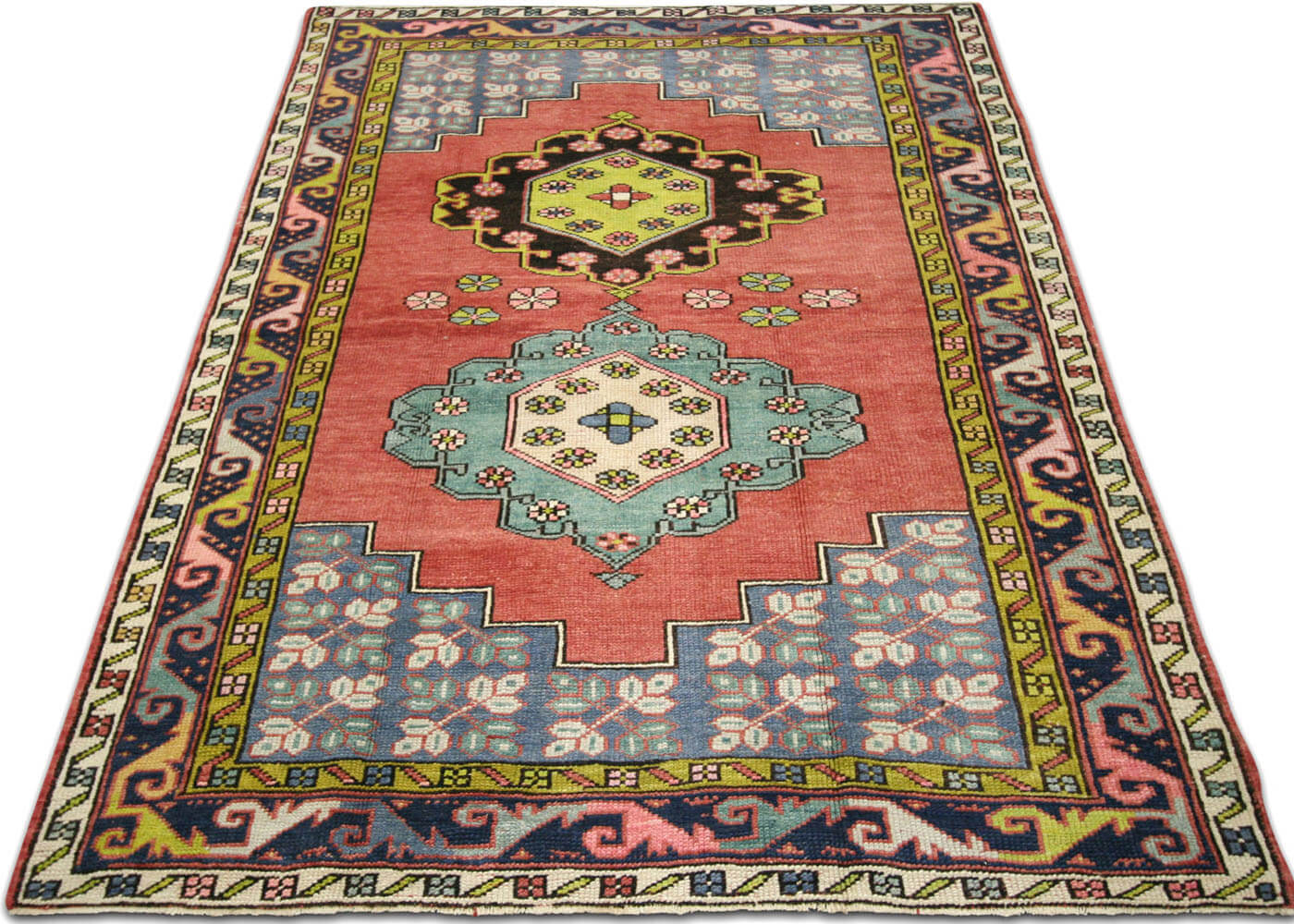 Vintage Turkish Oushak Rug - 4'5" x 6'6"