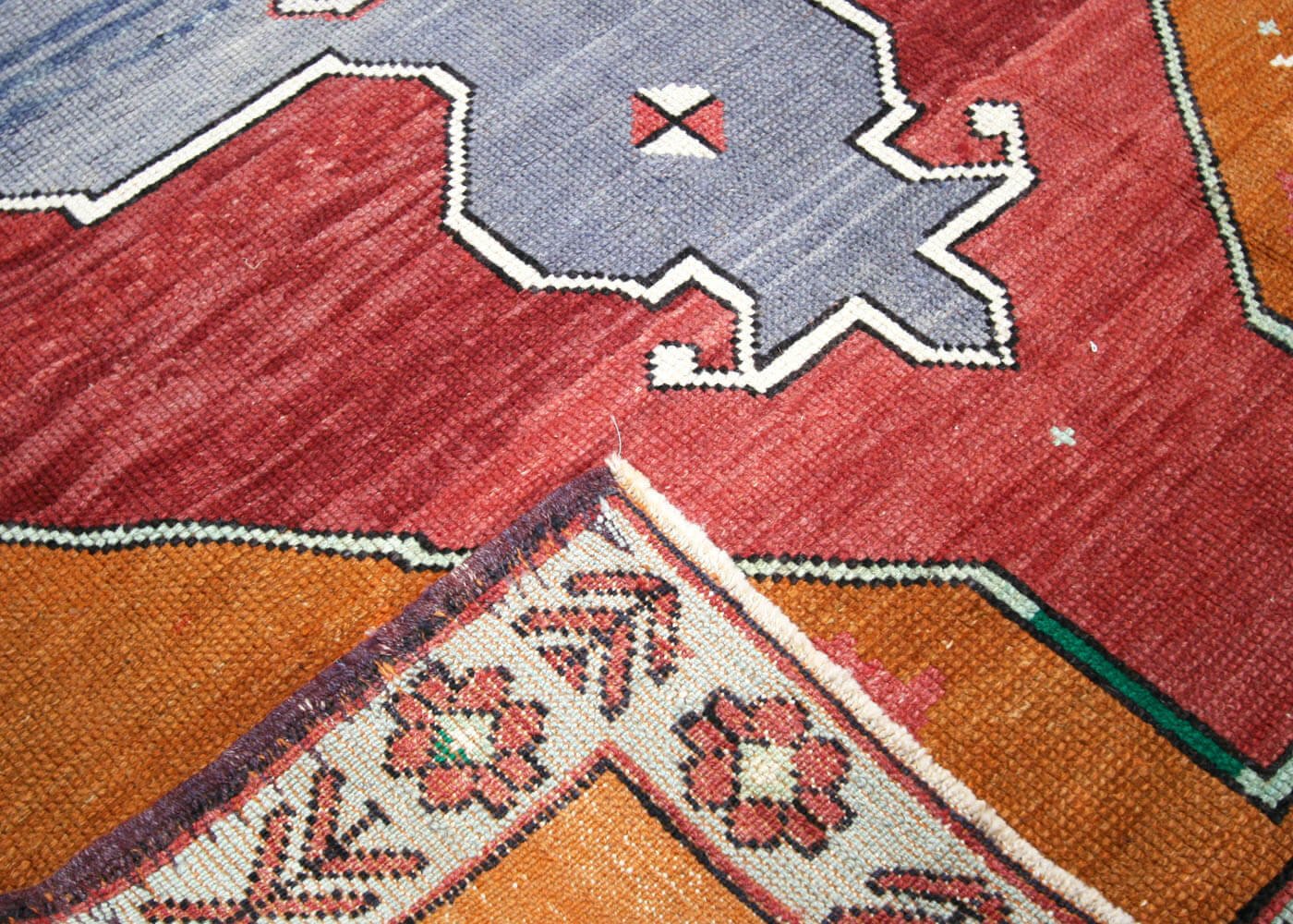 Vintage Turkish Oushak Rug - 4'1" x 6'9"