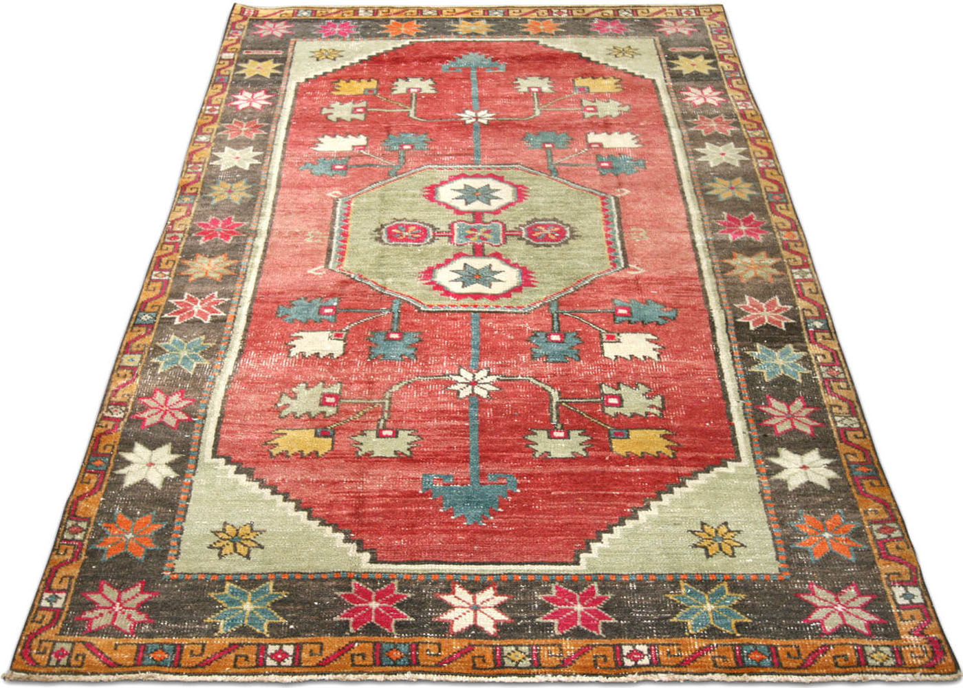 Vintage Turkish Oushak Rug - 4'5" x 7'1"