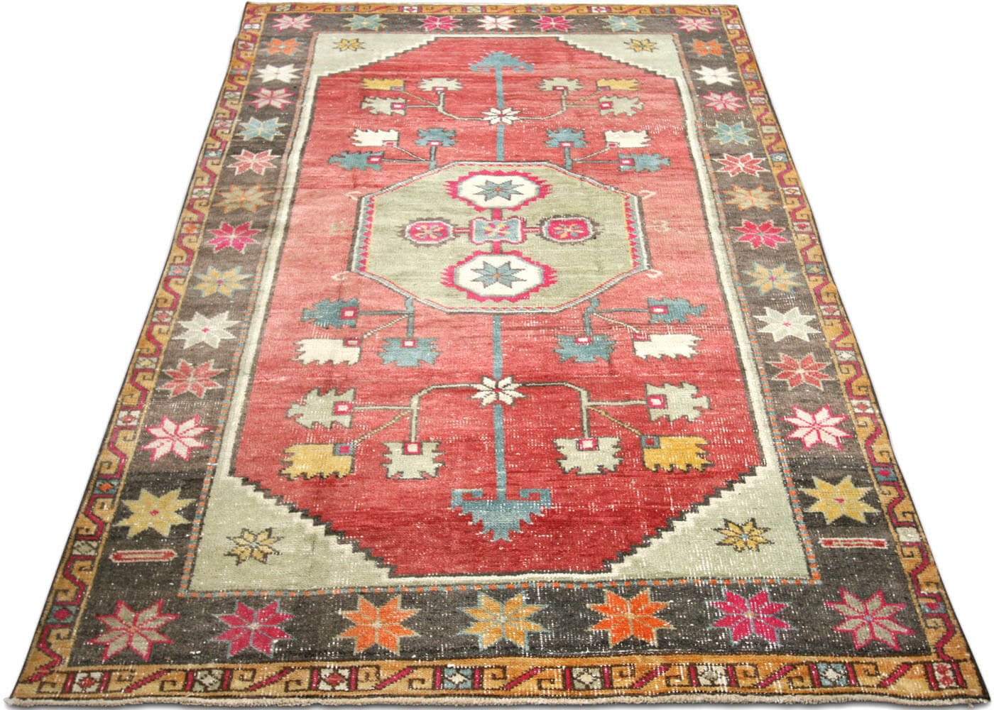 Vintage Turkish Oushak Rug - 4'5" x 7'1"