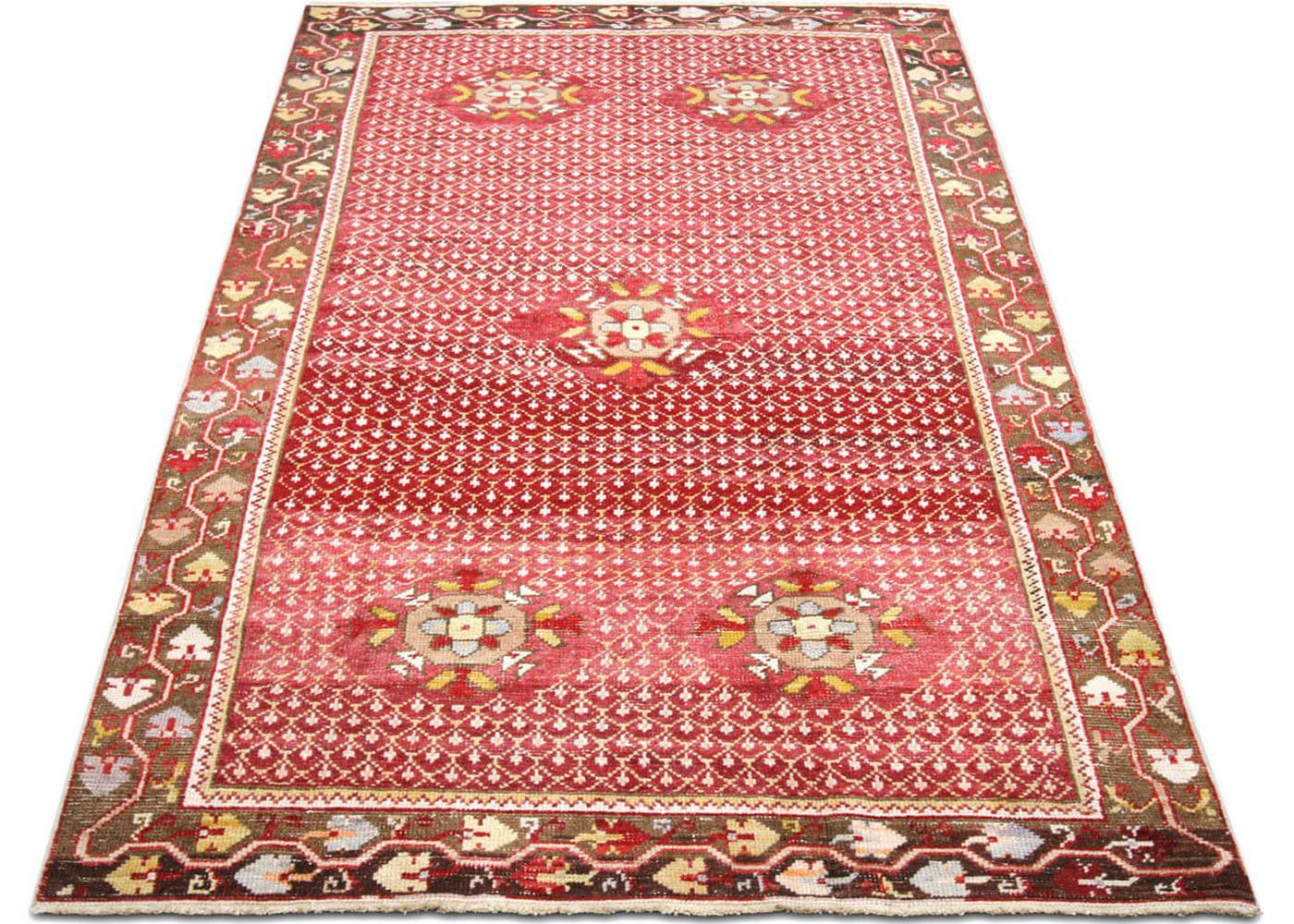 Vintage Turkish Oushak Rug - 3'11" x 7'4"