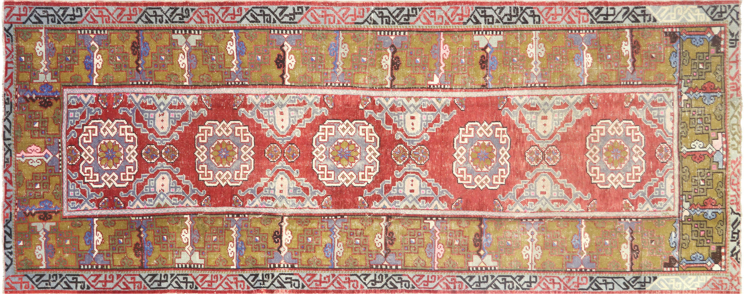 Vintage Turkish Oushak Carpet - 4'6" x 11'4"