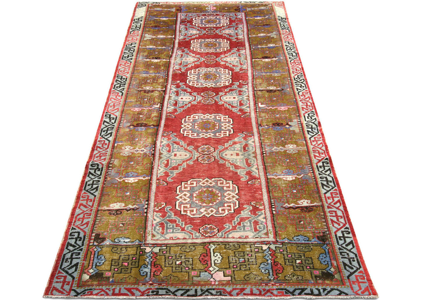 Vintage Turkish Oushak Rug - 4'6" x 11'4"