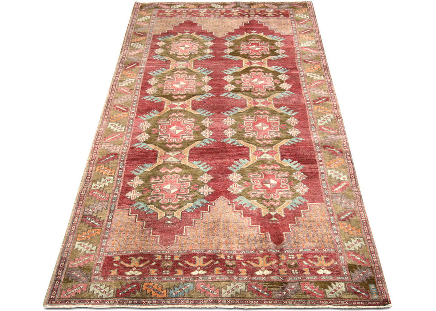 Vintage Turkish Oushak Rug - 4'7" x 9'5"