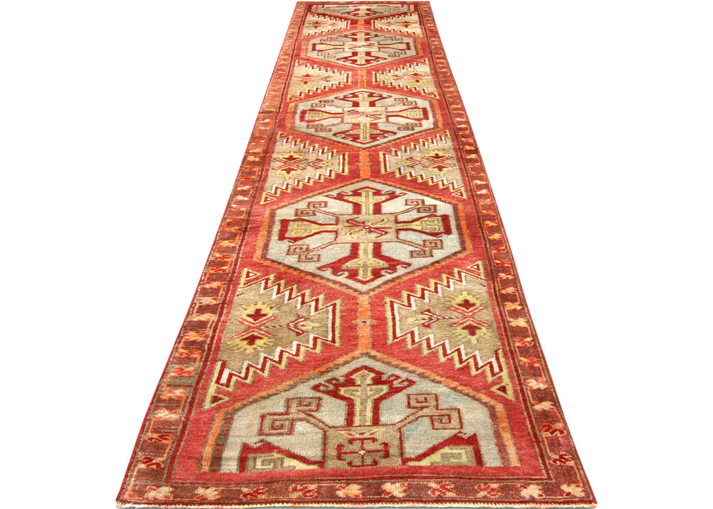 Vintage Turkish Oushak Runner - 2'7" x 12'11"