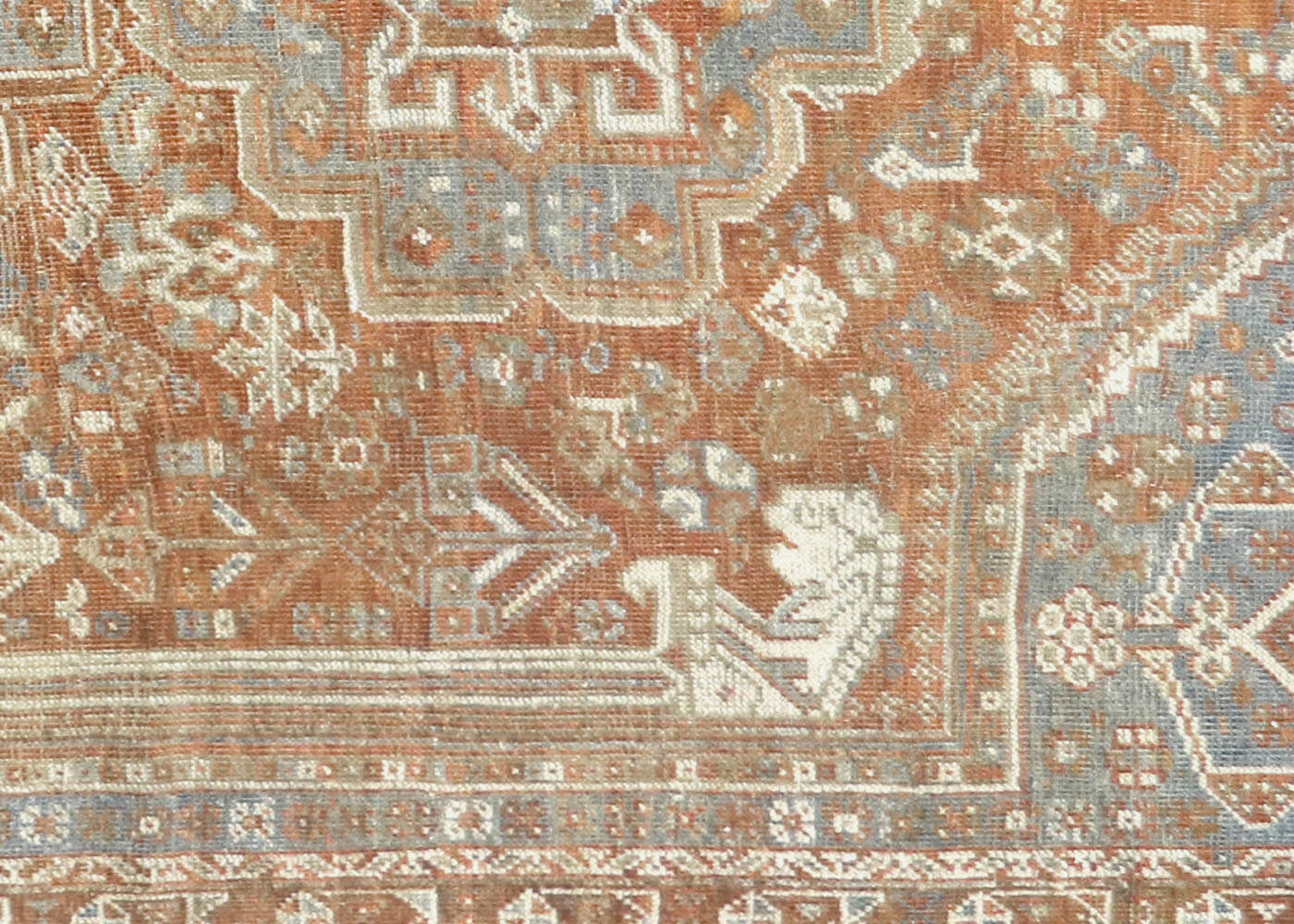 Semi Antique Persian Shiraz Rug - 7'1" x 10'