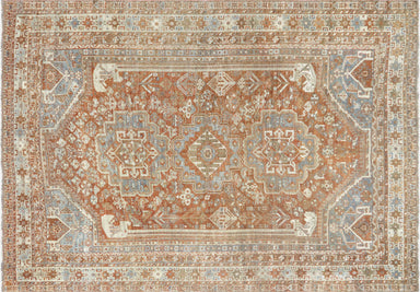 Semi Antique Persian Shiraz Rug - 7'1" x 10'