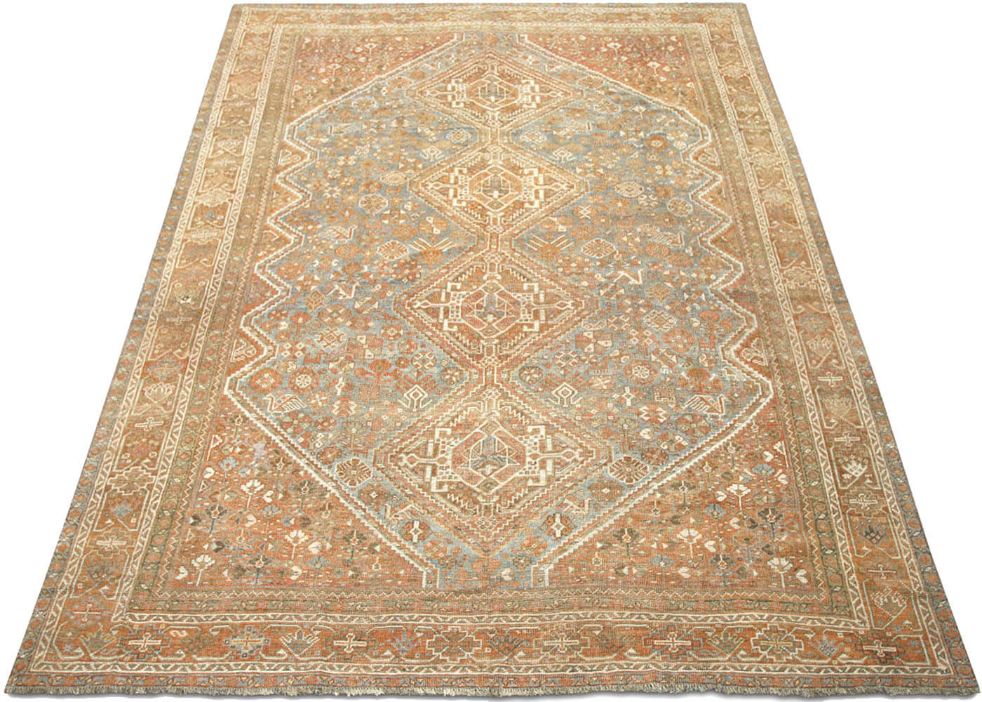 Semi Antique Persian Shiraz Rug - 7'10" x 10'2"