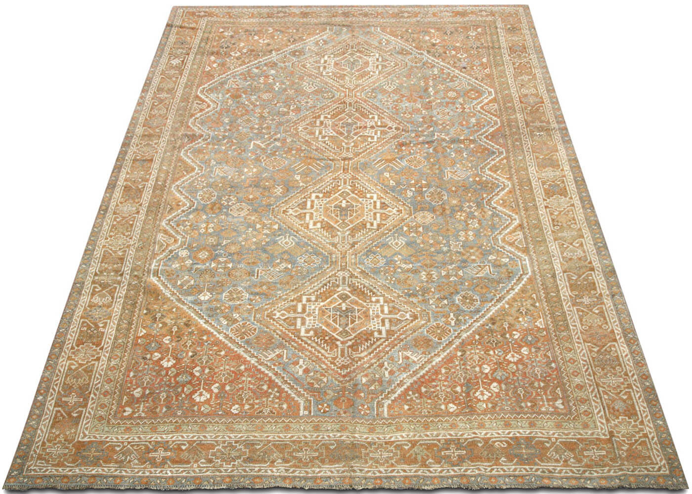 Semi Antique Persian Shiraz Rug - 7'10" x 10'2"