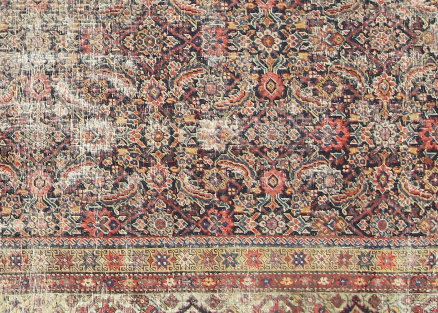 Semi Antique Persian Mahal Rug - 7'8" x 16'4"