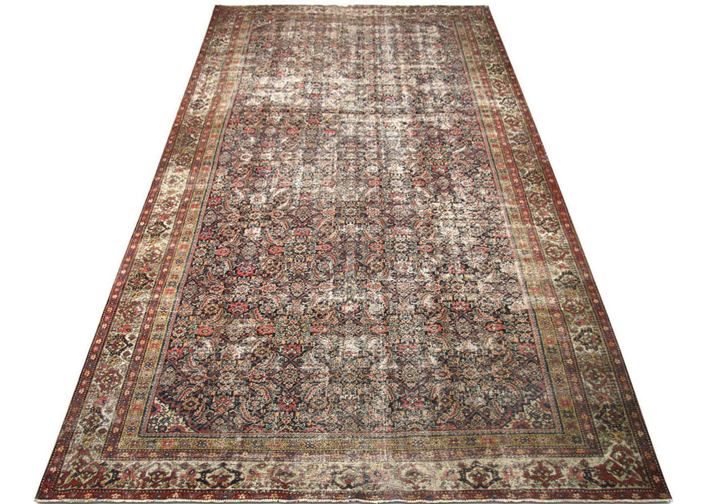 Semi Antique Persian Mahal Rug - 7'8" x 16'4"