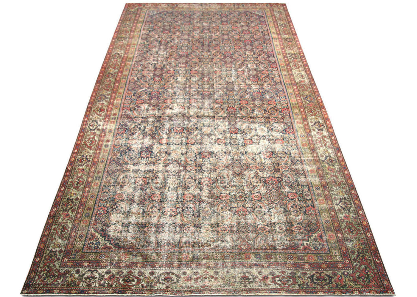 Semi Antique Persian Mahal Rug - 7'8" x 16'4"