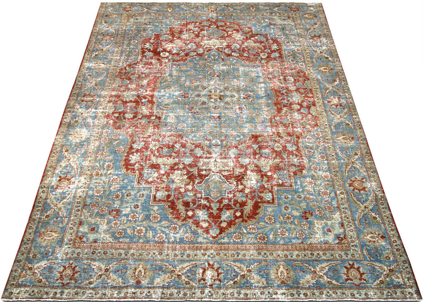 Semi Antique Persian Heriz Rug - 8'9" x 11'11"