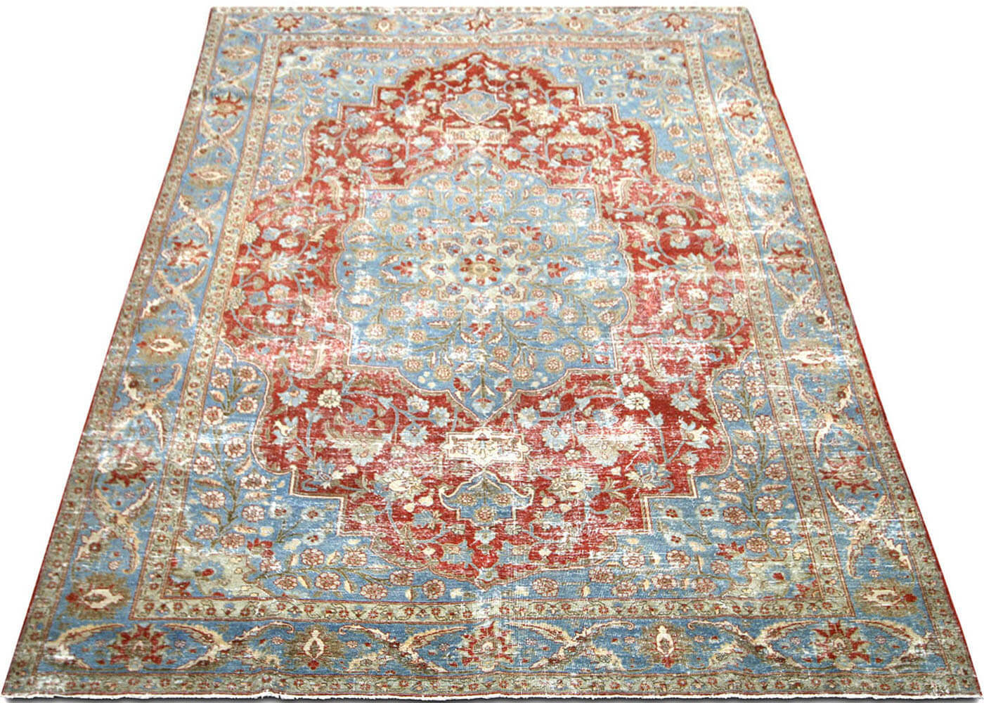 Semi Antique Persian Heriz Rug - 8'9" x 11'11"