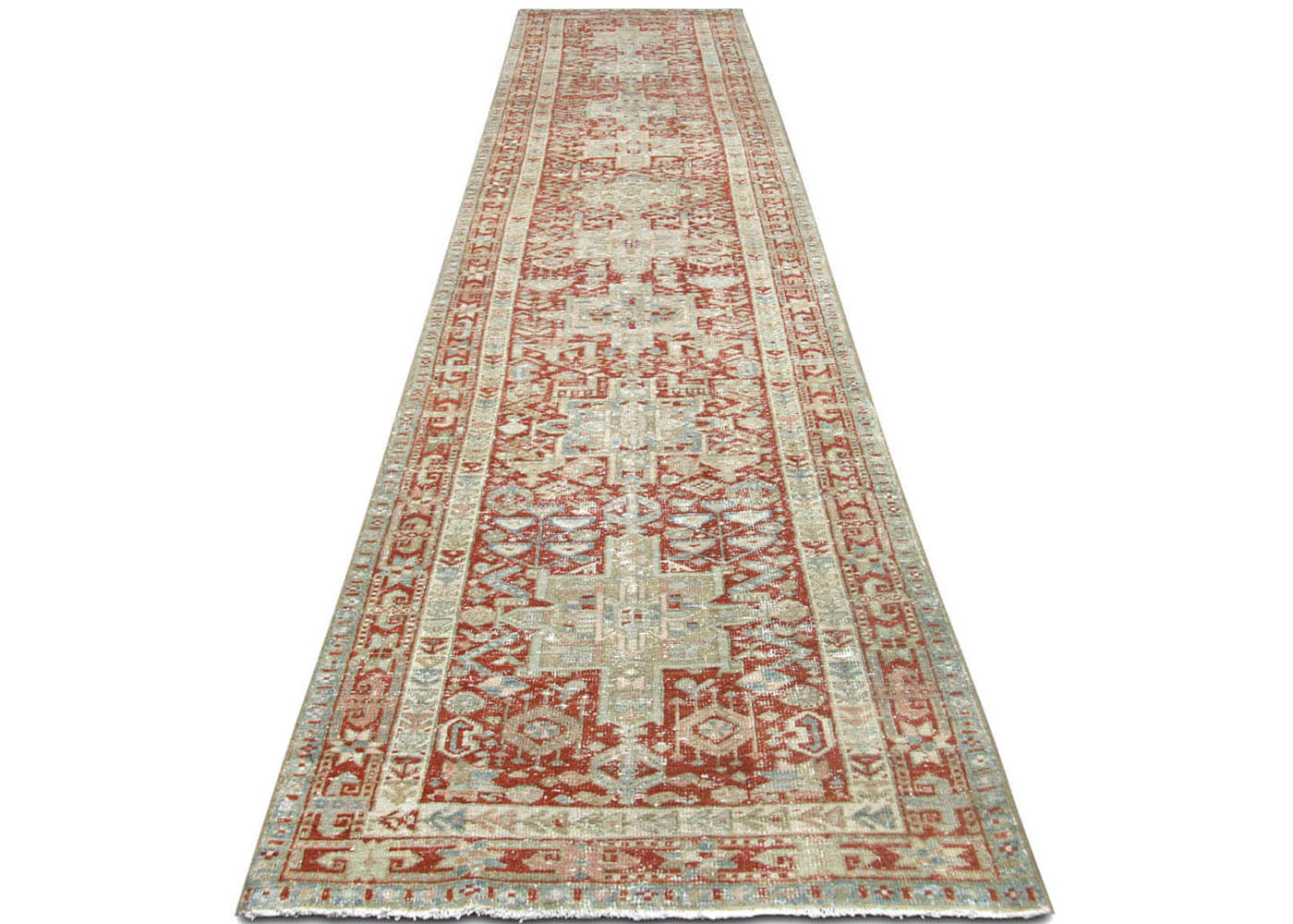 Semi Antique Persian Tabriz Runner - 2'7" x 14'1"