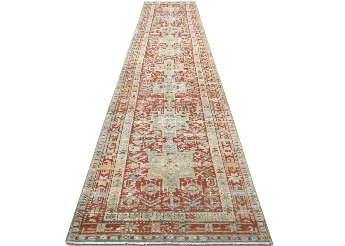 Semi Antique Persian Tabriz Runner - 2'7" x 14'1"