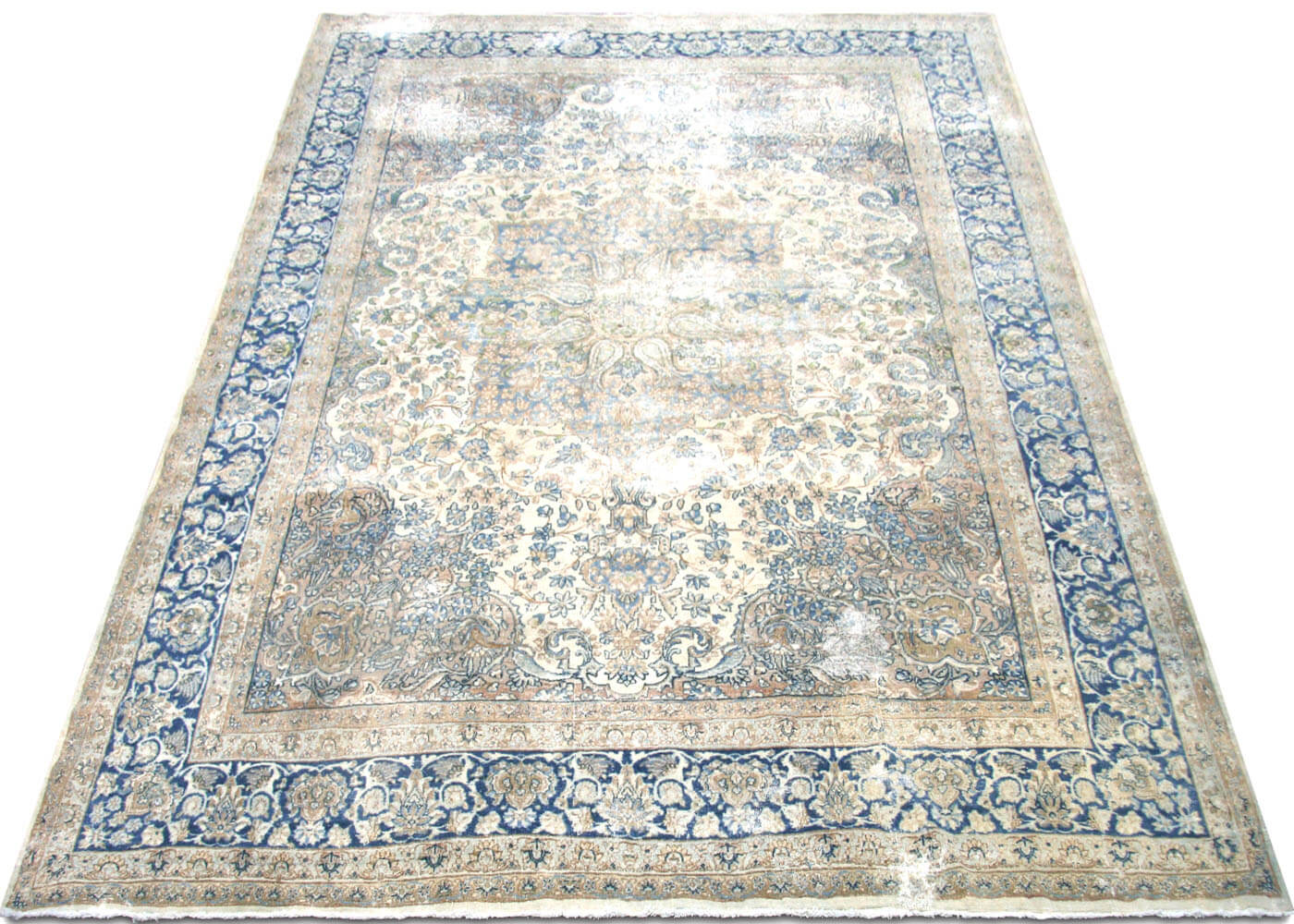 Semi Antique Persian Kerman Rug - 8'7" x 11'3"