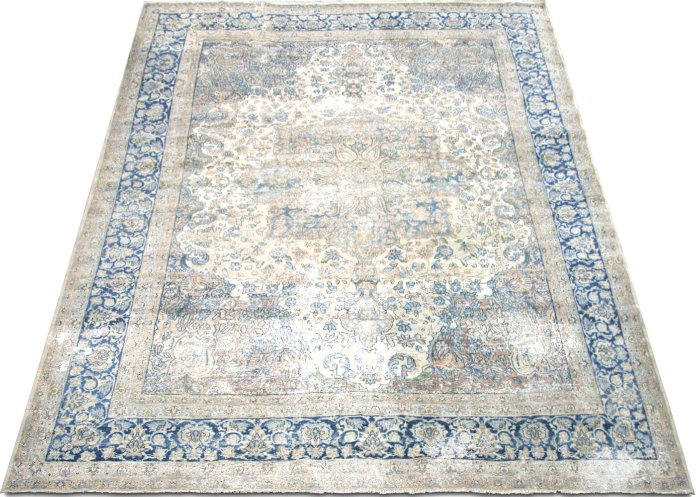 Semi Antique Persian Kerman Rug - 8'7" x 11'3"