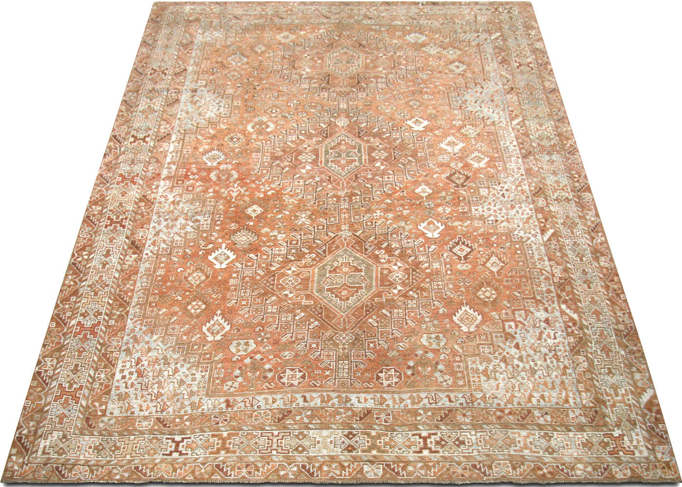 Semi Antique Persian Shiraz Rug - 7'4" x 10'7"