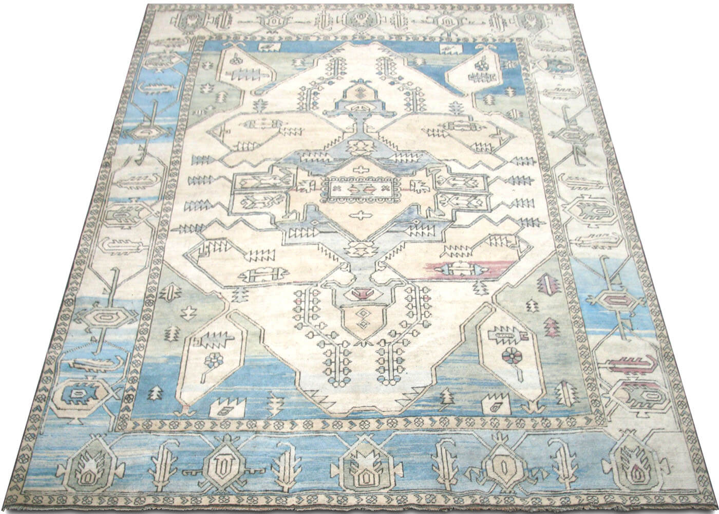 Vintage Turkish Oushak Rug - 9'9" x 12'5"