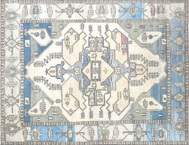 Vintage Turkish Oushak Carpet - 9'9" x 12'5"