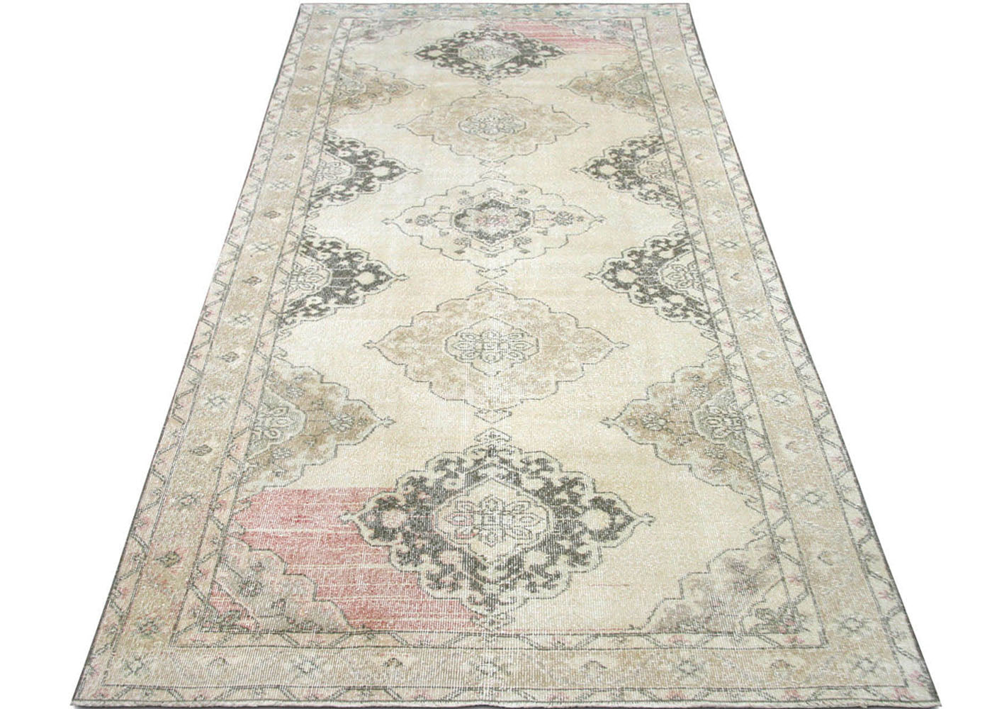 Vintage Turkish Oushak Rug - 4'5" x 12'9"