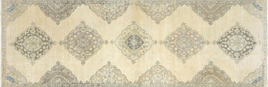 Vintage Turkish Oushak Carpet - 4' x 12'1"