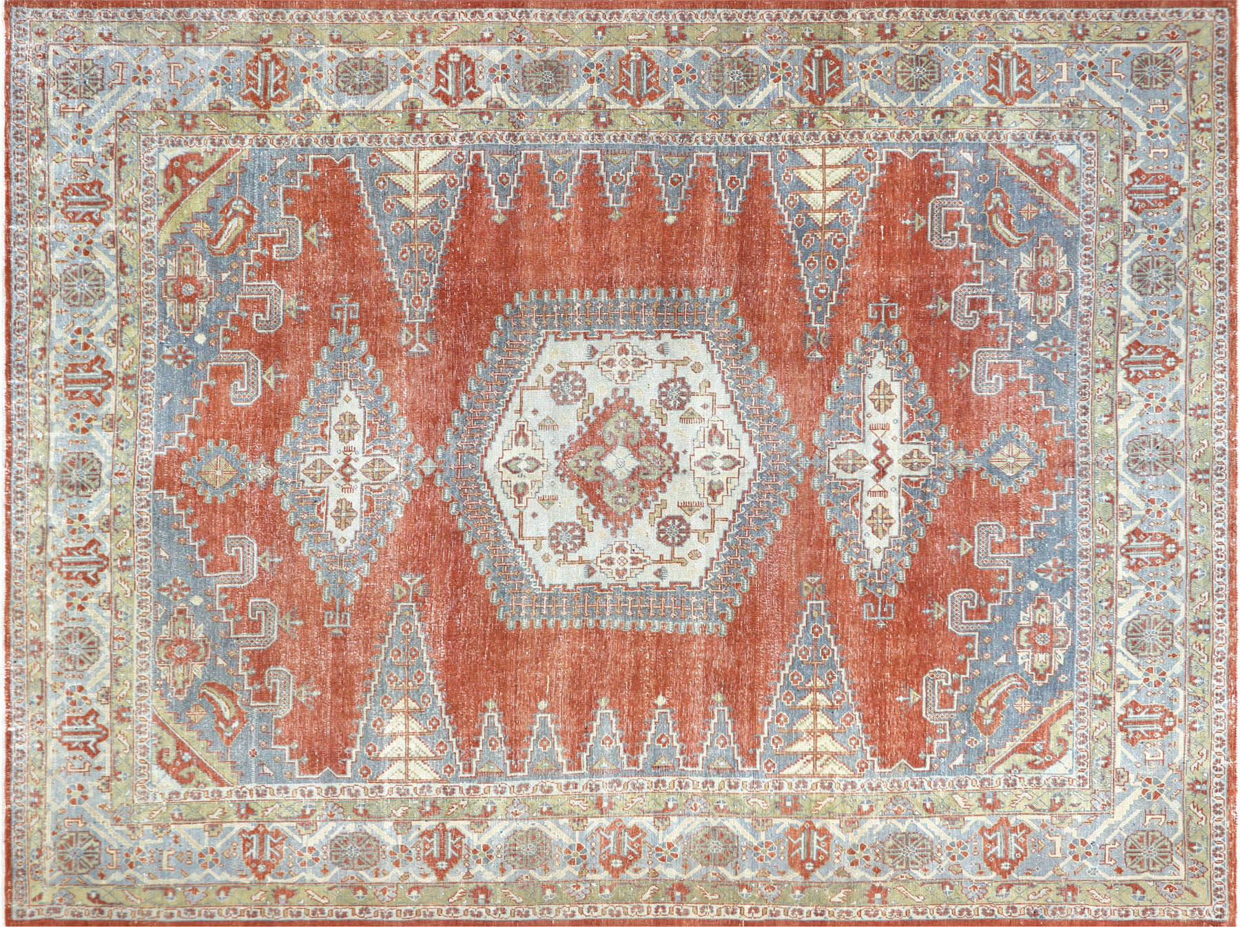 Semi Antique Persian Tabriz Carpet - 10'1" x 13'4"