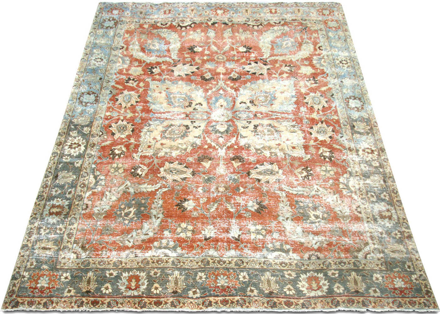 Semi Antique Persian Tabriz Rug - 8'8" x 12'3"