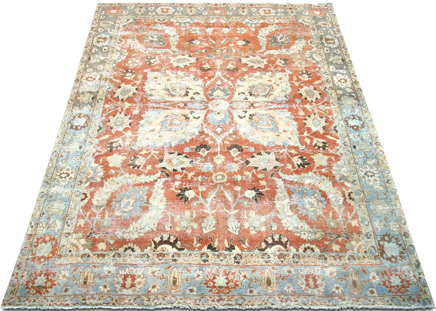 Semi Antique Persian Tabriz Rug - 8'8" x 12'3"