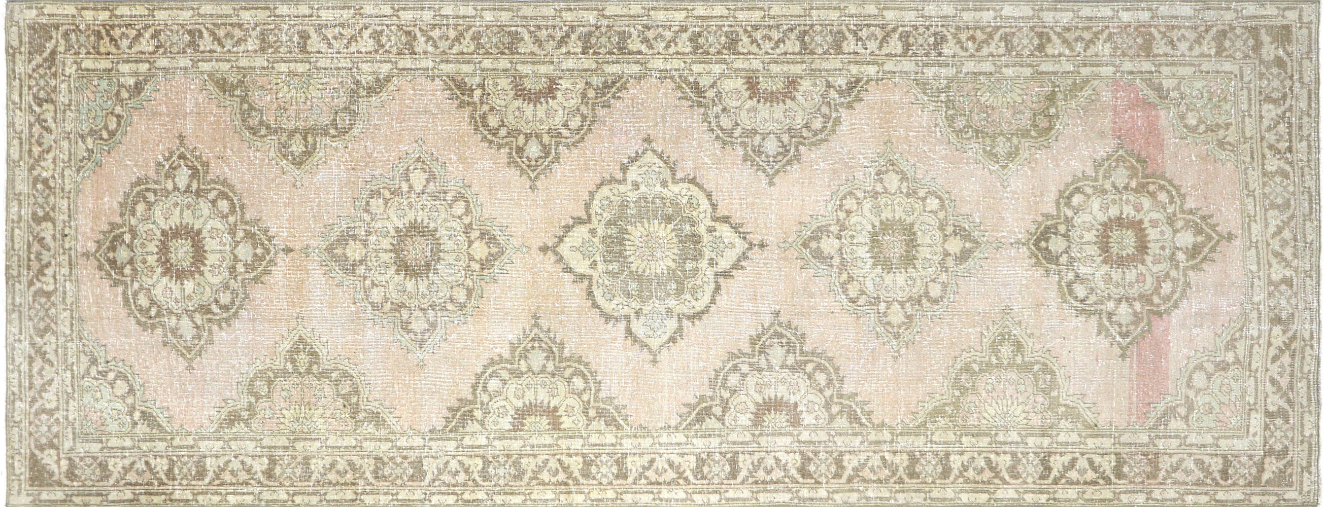 Vintage Turkish Oushak Carpet - 4'10" x 12'7"