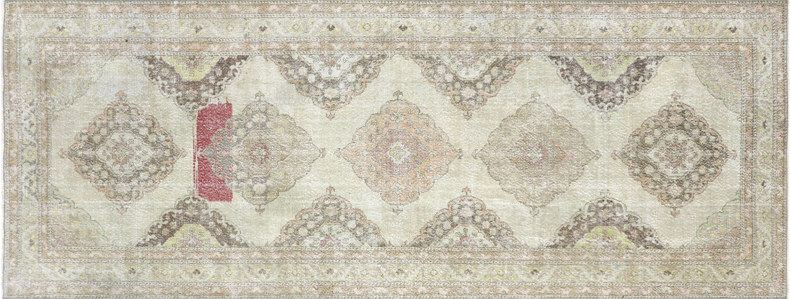 Vintage Turkish Oushak Carpet - 4'9" x 12'4"