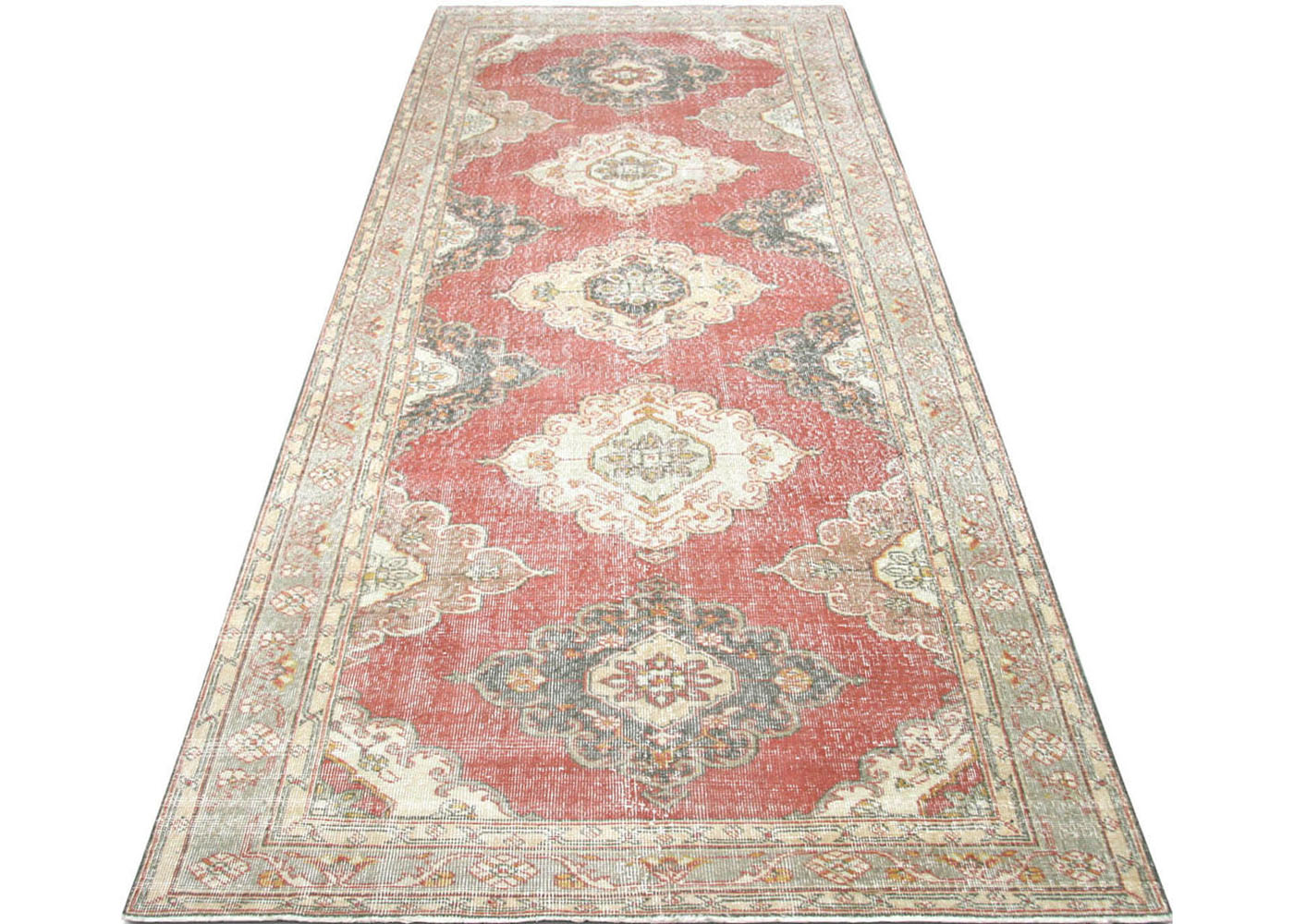 Vintage Turkish Oushak Rug - 4'8" x 12'5"