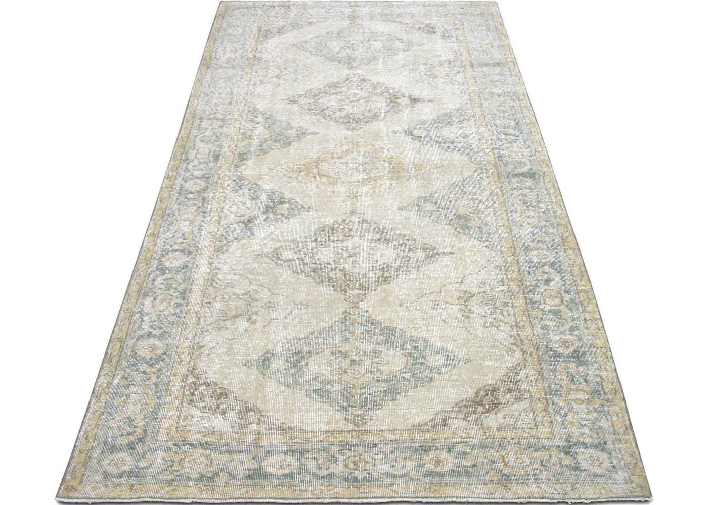 Vintage Turkish Oushak Rug - 4'10" x 10'8"