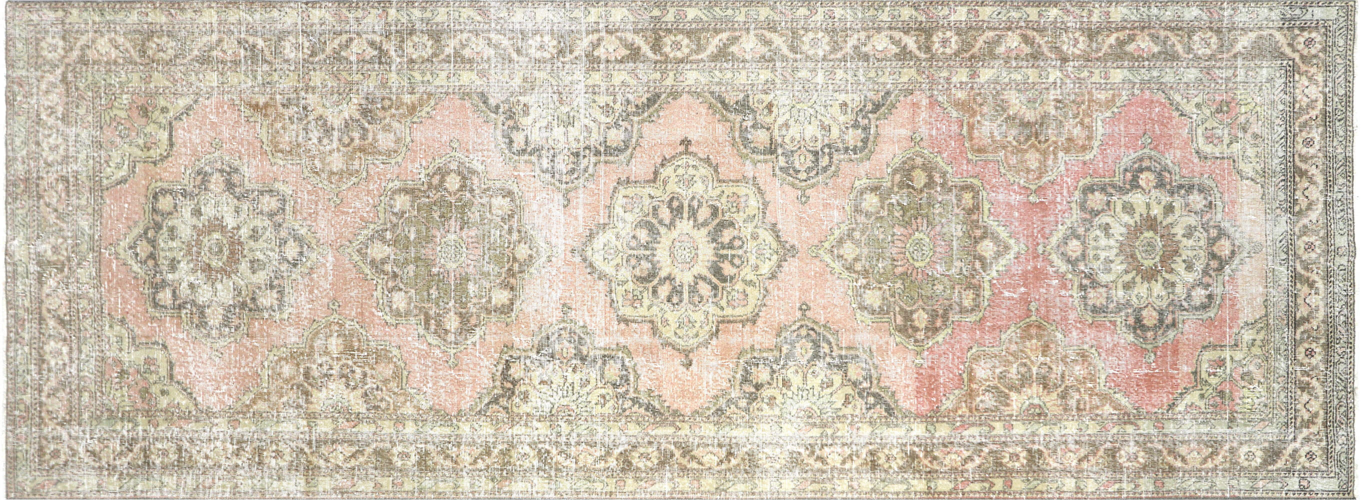 Vintage Turkish Oushak Carpet - 4'10" x 12'10"