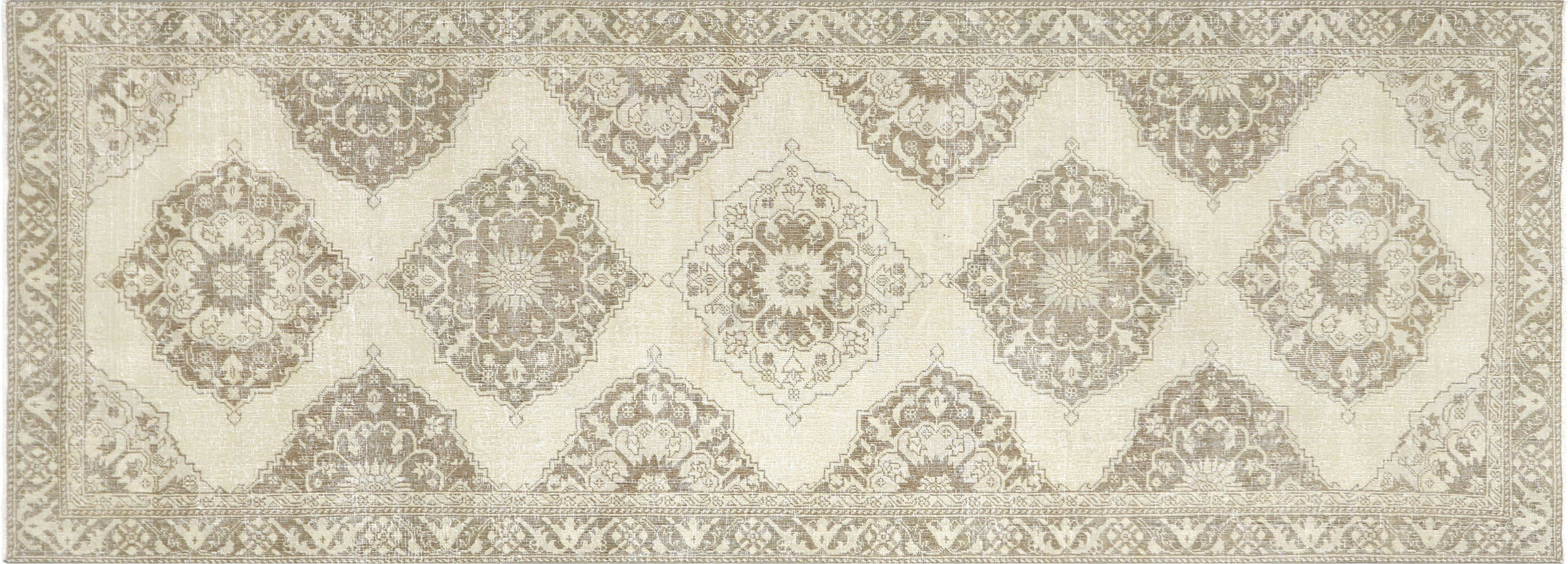Vintage Turkish Oushak Carpet - 4'7" x 12'7"