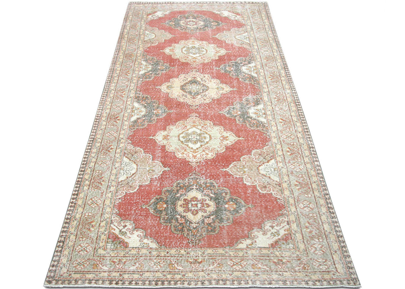 Vintage Turkish Oushak Rug - 4'11" x 12'9"