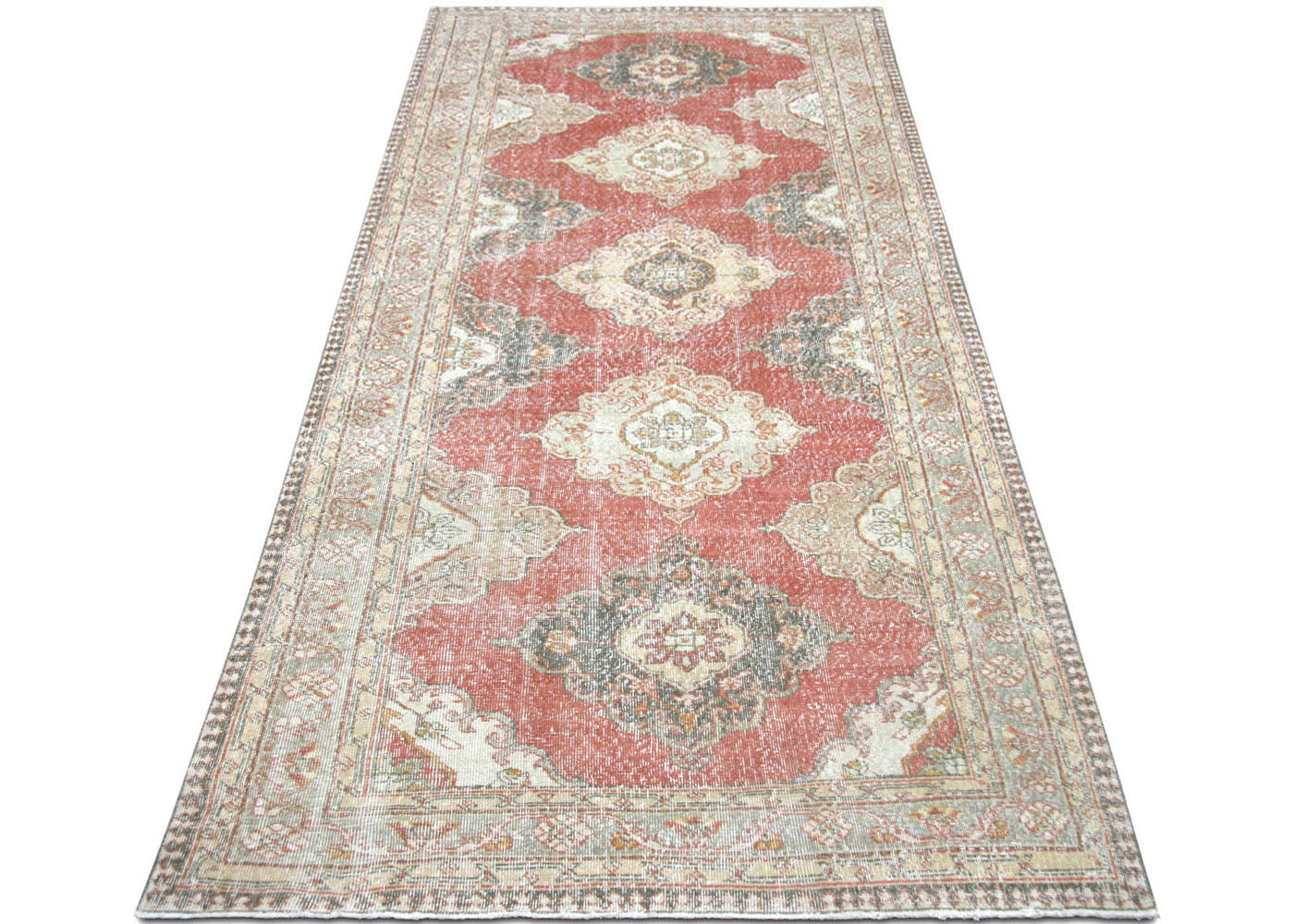 Vintage Turkish Oushak Rug - 4'11" x 12'9"