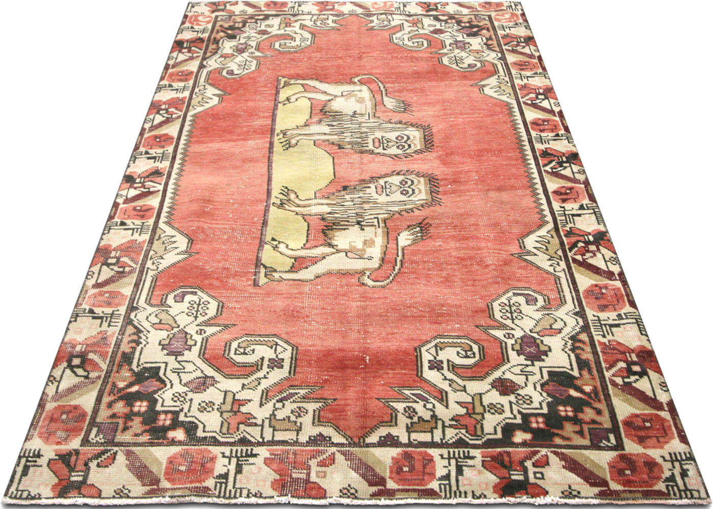 Vintage Turkish Oushak Rug - 4'3" x 6'10"