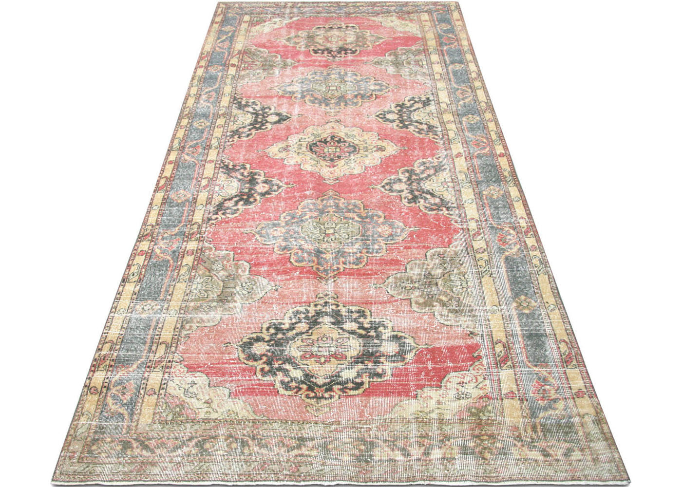 Vintage Turkish Oushak Rug - 4'11" x 11'10"