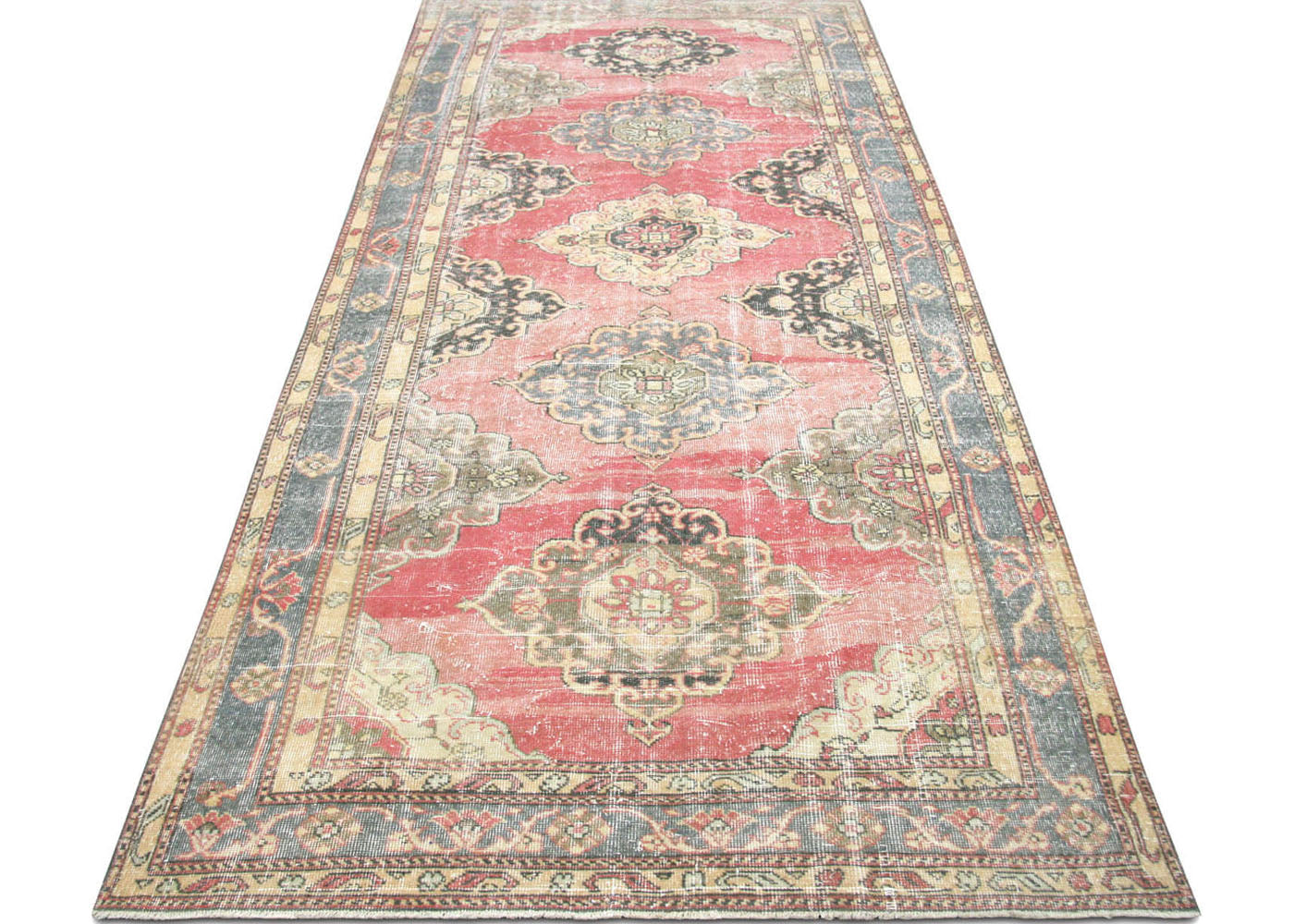 Vintage Turkish Oushak Rug - 4'11" x 11'10"