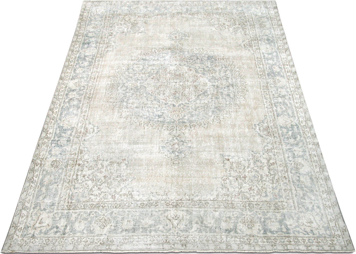 Vintage Turkish Oushak Rug - 7'7" x 11'