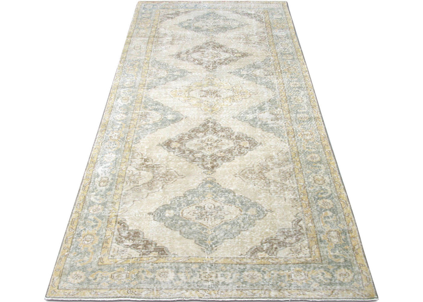 Vintage Turkish Oushak Rug - 4'8" x 12'4"