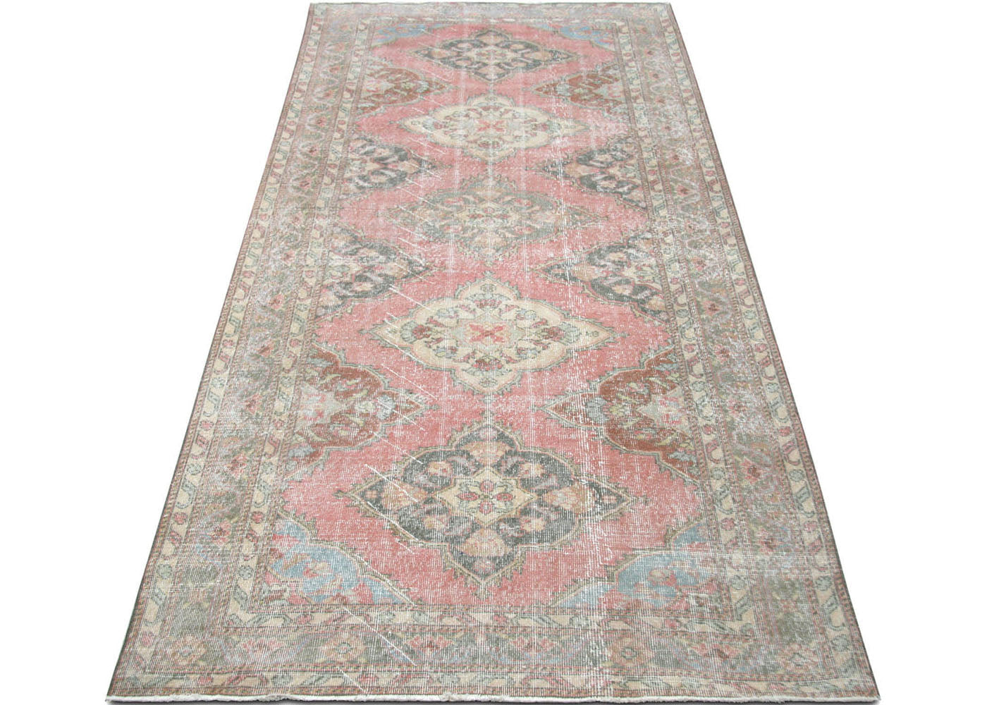 Vintage Turkish Oushak Rug - 4'9" x 12'5"