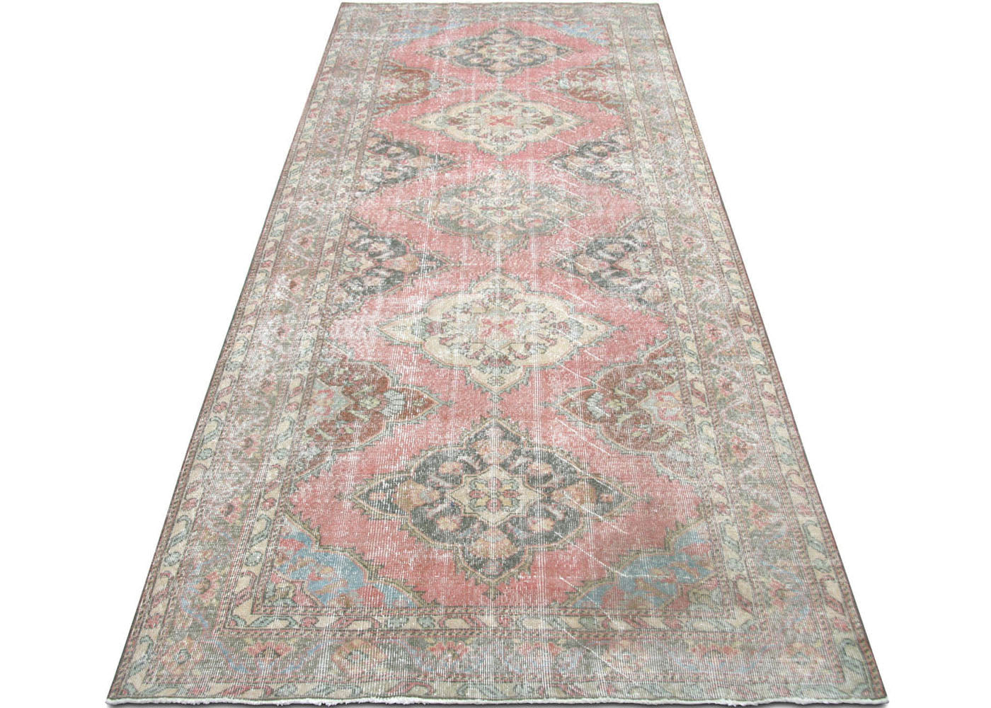 Vintage Turkish Oushak Rug - 4'9" x 12'5"