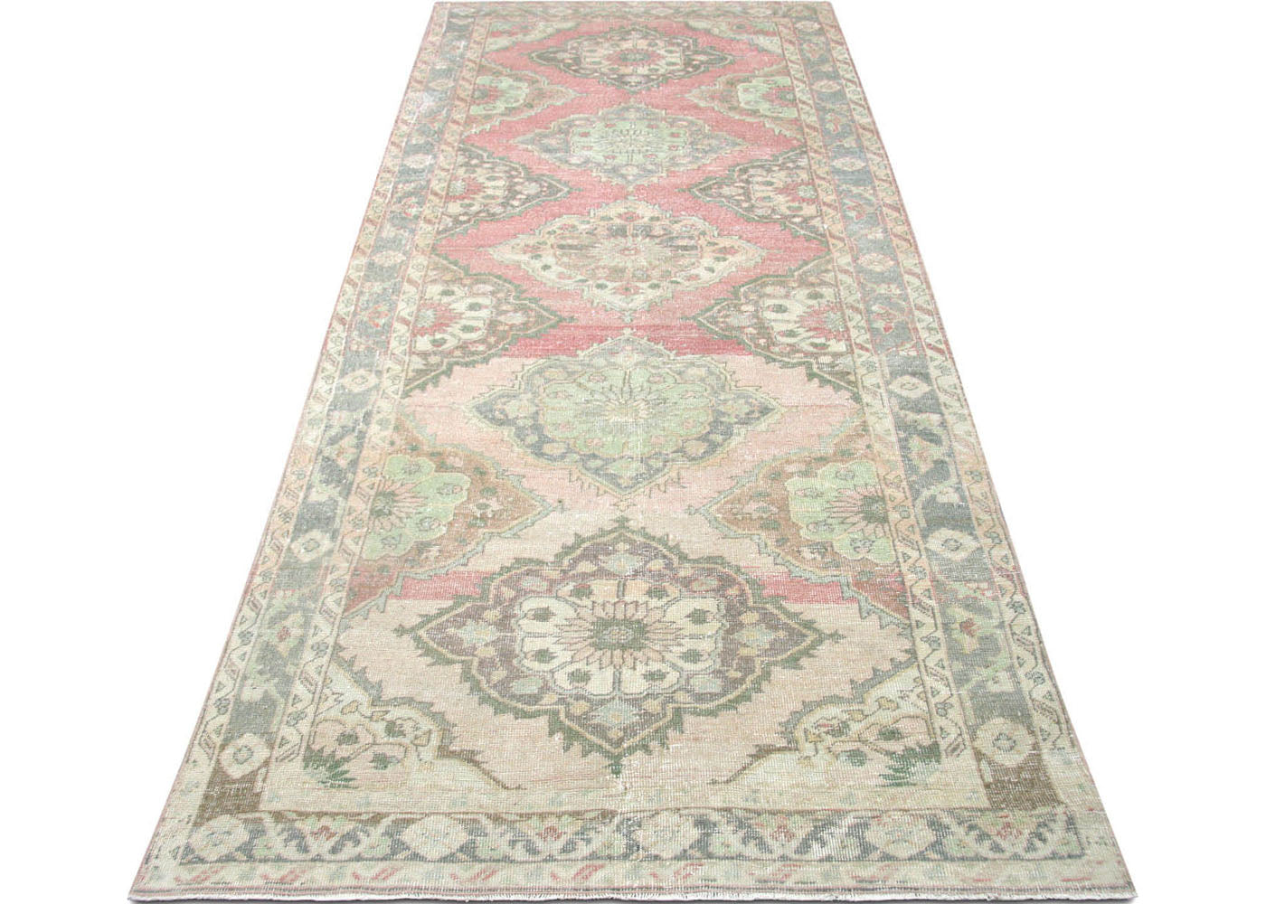 Vintage Turkish Oushak Rug - 4'10" x 12'10"